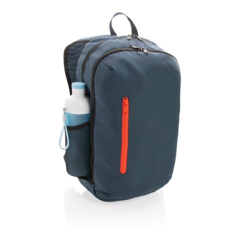 Impact AWARE™ 300D RPET Casual Rucksack marineblau-rosa | ohne Werbeanbringung | Nicht verfügbar | Nicht verfügbar | Nicht verfügbar