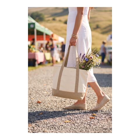SHOP LOCAL AWARE™ Tasche aus recycelter Baumwolle, 350g/m² weiß