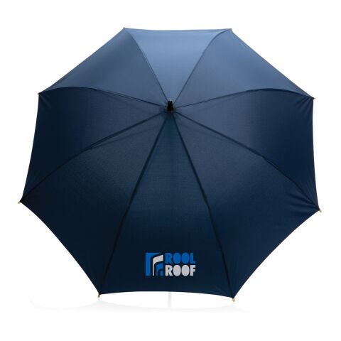 23&quot; Impact AWARE™ RPET 190T Auto-Open Bambus-Schirm marineblau | ohne Werbeanbringung | Nicht verfügbar | Nicht verfügbar