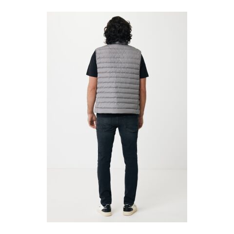 IQONIQ Meru Herren Bodywarmer aus recyceltem Polyester Silbergrau | S | ohne Werbeanbringung | Nicht verfügbar | Nicht verfügbar | Nicht verfügbar