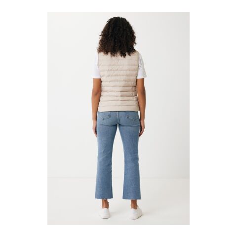 Iqoniq Meru Damen Bodywarmer aus recyceltem Polyester beige | XL | ohne Werbeanbringung | Nicht verfügbar | Nicht verfügbar | Nicht verfügbar