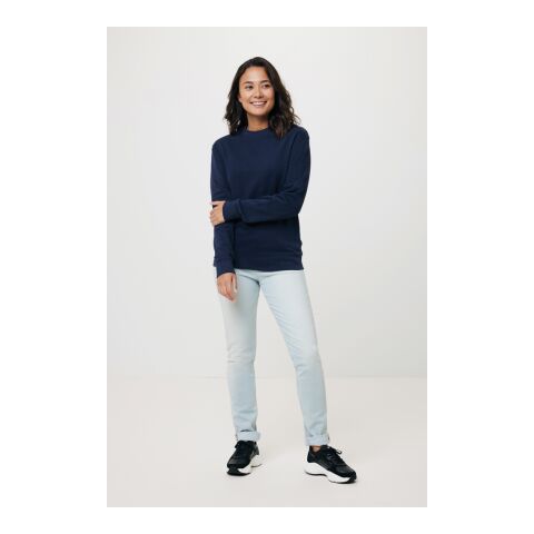 Iqoniq Zion Rundhals-Sweater aus recycelter Baumwolle navy blau | M | ohne Werbeanbringung | Nicht verfügbar | Nicht verfügbar | Nicht verfügbar