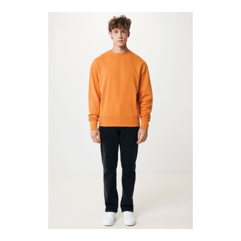 Iqoniq Kruger Relax-Rundhals-Sweater aus recycelt. Baumwolle Sonnenuhr Orange | S | ohne Werbeanbringung | Nicht verfügbar | Nicht verfügbar | Nicht verfügbar