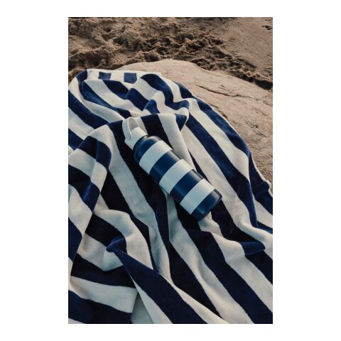 VINGA Lagoa Flasche aus RCS Stainless-Steel, 600ml marineblau-weiß | ohne Werbeanbringung | Nicht verfügbar | Nicht verfügbar