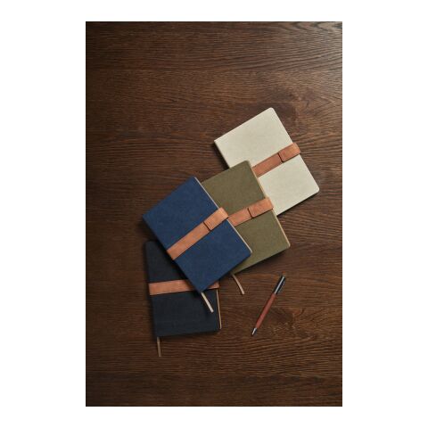 VINGA Bosler Notizbuch aus RCS recyceltem Canvas navy blau