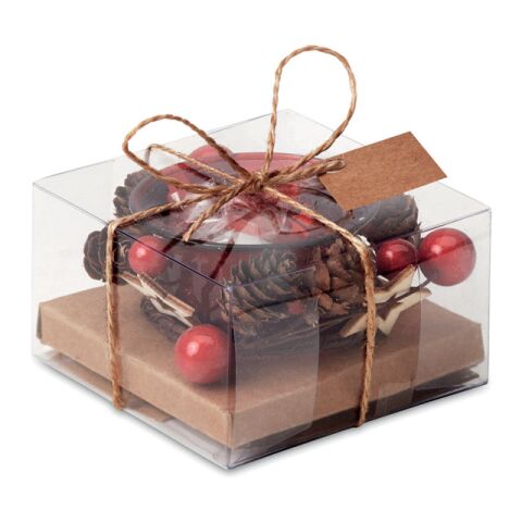 Kerzenhalter in weihnachtlicher Deko rot | ohne Werbeanbringung | Nicht verfügbar | Nicht verfügbar | Nicht verfügbar