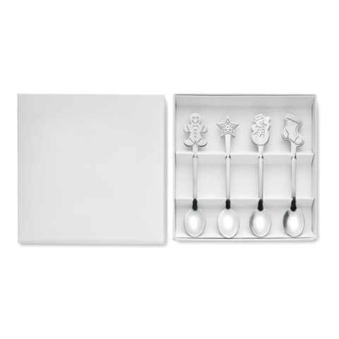 4er Set Teelöffel mattsilber | ohne Werbeanbringung | Nicht verfügbar | Nicht verfügbar