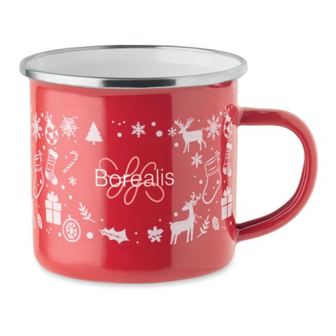 Emaille-Becher 300ml rot