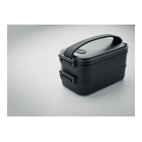 Lunchbox recyceltes PP schwarz | ohne Werbeanbringung | Nicht verfügbar | Nicht verfügbar | Nicht verfügbar