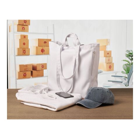 Einkaufstasche Polycotton weiß | ohne Werbeanbringung | Nicht verfügbar | Nicht verfügbar | Nicht verfügbar