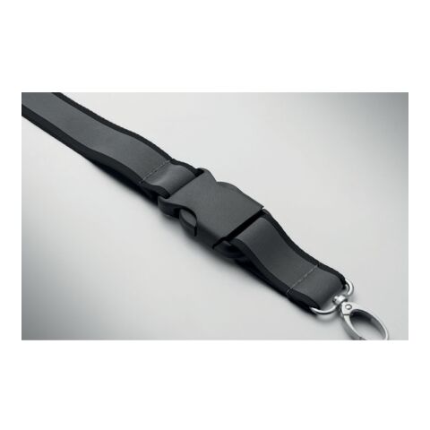 Reflektierendes RPET-Lanyard schwarz | ohne Werbeanbringung | Nicht verfügbar | Nicht verfügbar | Nicht verfügbar