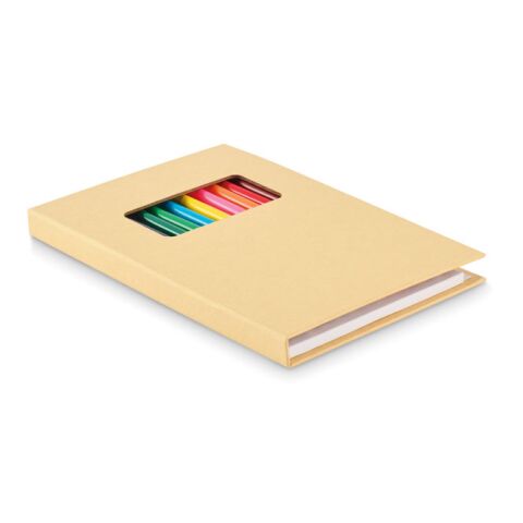 Malset mit 12 Buntstiften beige | ohne Werbeanbringung | Nicht verfügbar | Nicht verfügbar