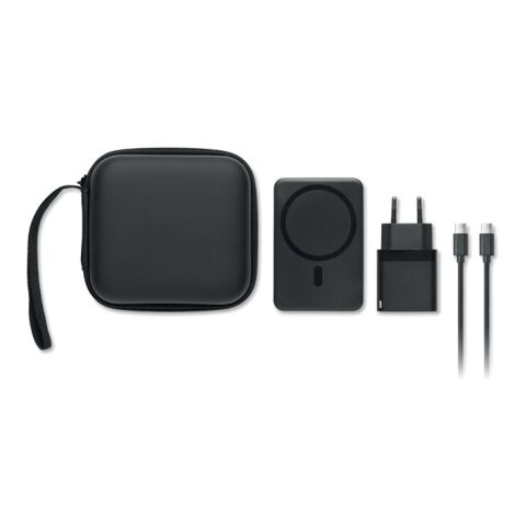 Reise-Set 5000mAh Powerbank schwarz