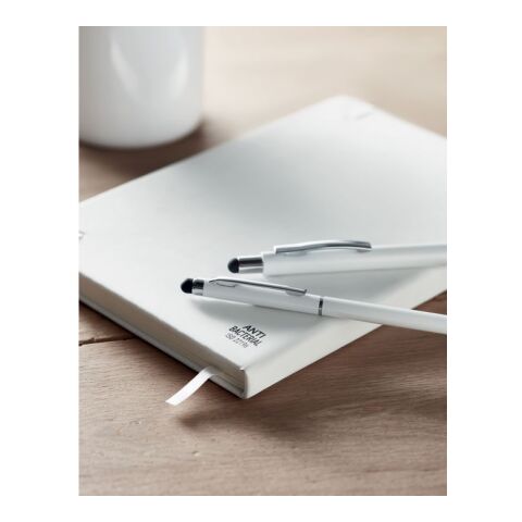 Antibakterieller Stift mit ABS und Touchpen weiß | ohne Werbeanbringung | Nicht verfügbar | Nicht verfügbar