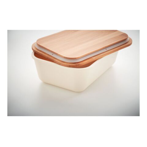 Lunchbox mit Bambus-Deckel beige | ohne Werbeanbringung | Nicht verfügbar | Nicht verfügbar