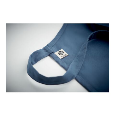 Küchenschürze Organic Cotton mit 2 Fronttaschen blau | ohne Werbeanbringung | Nicht verfügbar | Nicht verfügbar | Nicht verfügbar