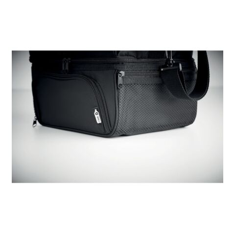 Lunch-/ Kühltasche 600D RPET mit PP-Lunchbox schwarz | ohne Werbeanbringung | Nicht verfügbar | Nicht verfügbar | Nicht verfügbar