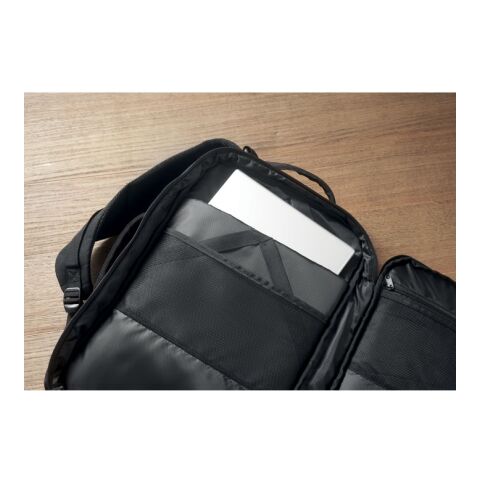 Rucksack 600D Recycled PET schwarz | ohne Werbeanbringung | Nicht verfügbar | Nicht verfügbar | Nicht verfügbar