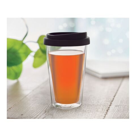 Borosilikat Trinkglas 350ml schwarz | ohne Werbeanbringung | Nicht verfügbar | Nicht verfügbar