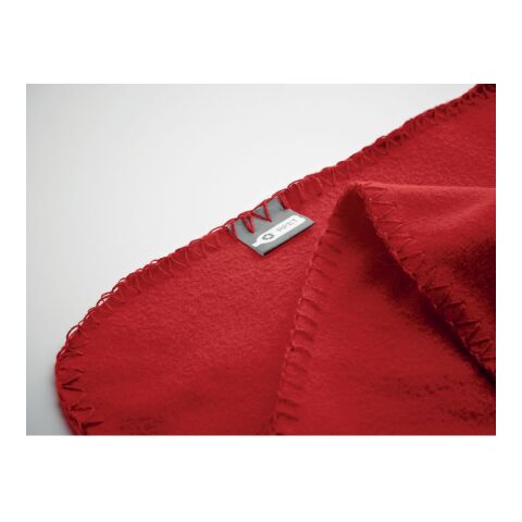 RPET Fleece-Reisedecke rot