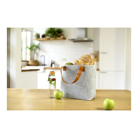 RPET-Filz-Einkaufstasche Hunter Hellgrau | ohne Werbeanbringung | Nicht verfügbar | Nicht verfügbar