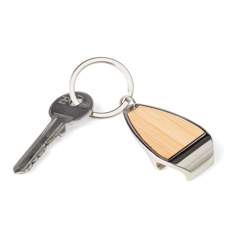 Schlüsselanhänger aus Zinklegierung Aria Braun | ohne Werbeanbringung