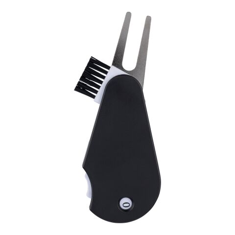 Multifunktionales Golfwerkzeug Crocus aus recyceltem Suki Schwarz | ohne Werbeanbringung