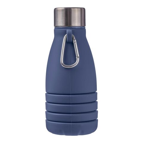 Faltbare Silikon-Trinkflasche 550 ml Erin Blau | ohne Werbeanbringung | Nicht verfügbar | Nicht verfügbar