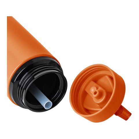 Recycelte Trinkflasche aus Edelstahl (500 ml) Zeno Orange | ohne Werbeanbringung | Nicht verfügbar | Nicht verfügbar
