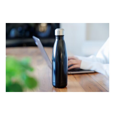 Doppelwandige Edelstahlflasche 500 ml Clifford aus recyceltem Stahl Silber