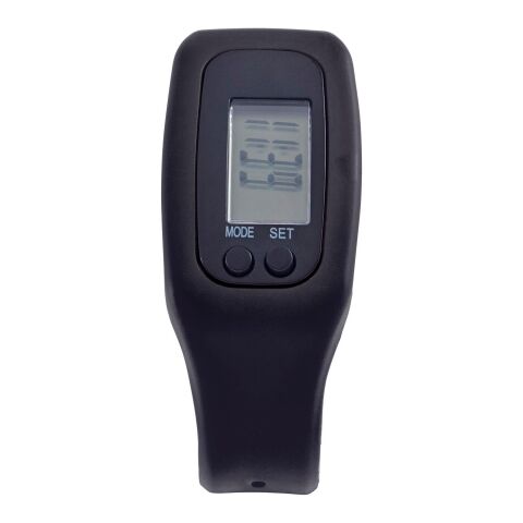 Schrittzähler 'Step' mit Silikon Armband Schwarz
