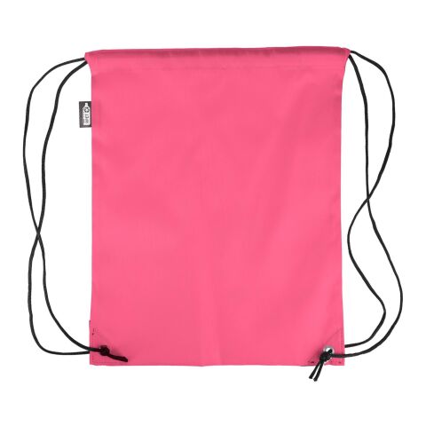 rPET 210D Polyester Rucksack mit Kordelzug Calix Rosa