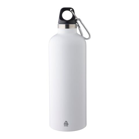Doppelwandige Flasche aus recyceltem Edelstahl (500 ml) Lysandra Weiß