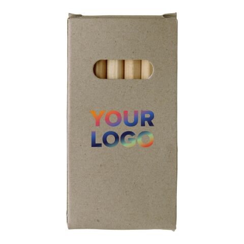 Buntstifte-Set 'Benjamin' 6-tlg. Grau | ohne Werbeanbringung | Nicht verfügbar | Nicht verfügbar