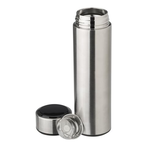Edelstahl-Thermosflasche (450 ml) mit LED-Anzeige Schwarz | ohne Werbeanbringung | Nicht verfügbar | Nicht verfügbar