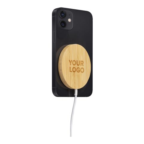 Wireless-Ladegerät aus Bambus inkl. Kabel hellbraun | ohne Werbeanbringung | Nicht verfügbar | Nicht verfügbar