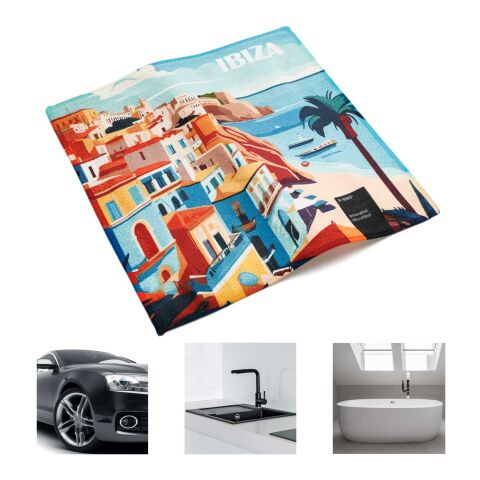 Universal-Microfasertuch 30x30 cm, All-Inclusive-Paket 4C-Digitaldruck | Individuelle Einlegekarte
