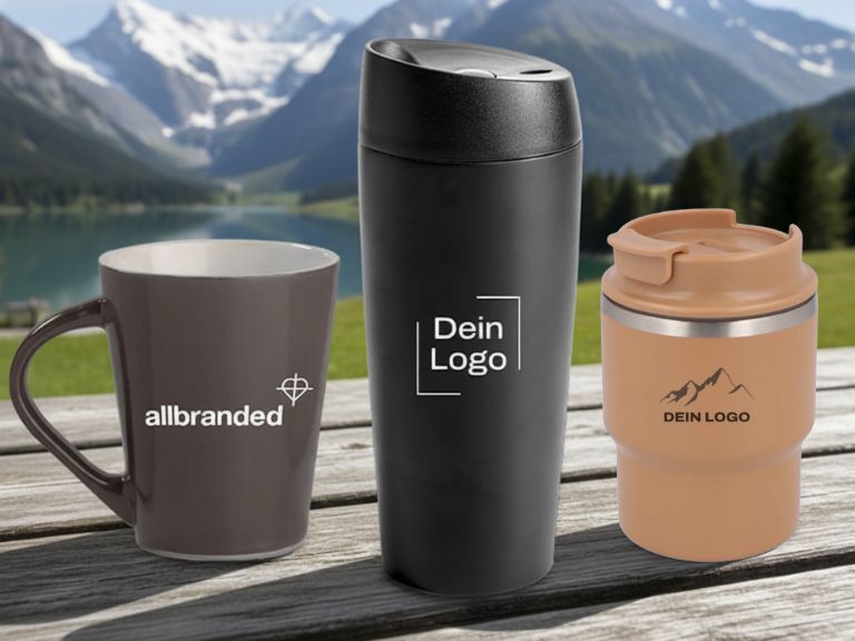 Tassen &amp; Becher mit Logo bedrucken