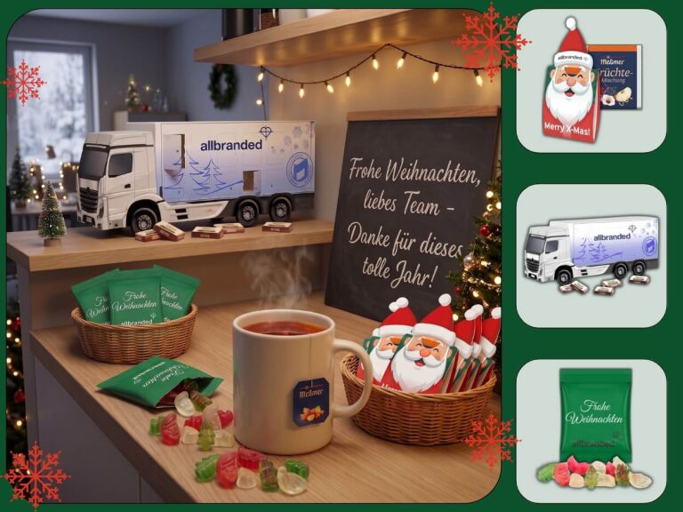 Weihnachtliche Werbegeschenke mit Logo