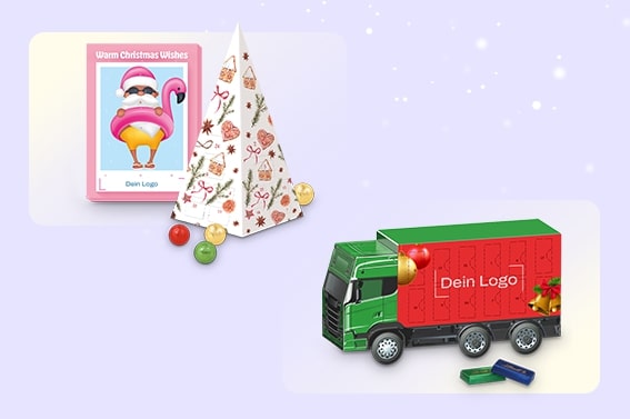 Adventskalender mit Logo